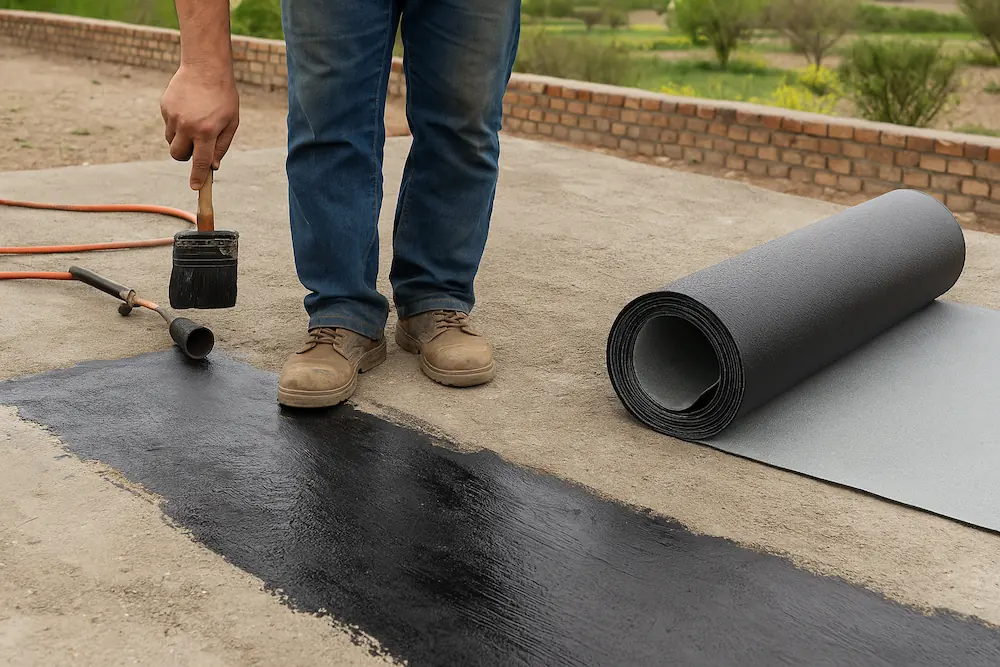 اماده سازی قبل از نصب ایزوگام در رزن