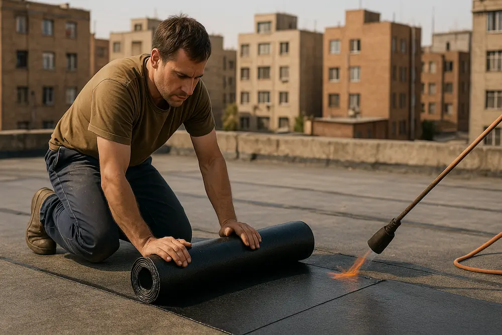 تصویر مراحل نصب ایزوگام