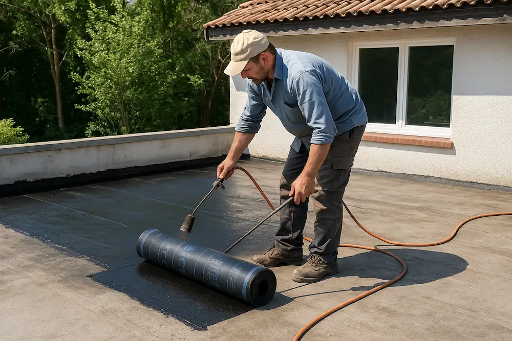 مرحله اجرا و نصب ایزوگام در سیاهکل