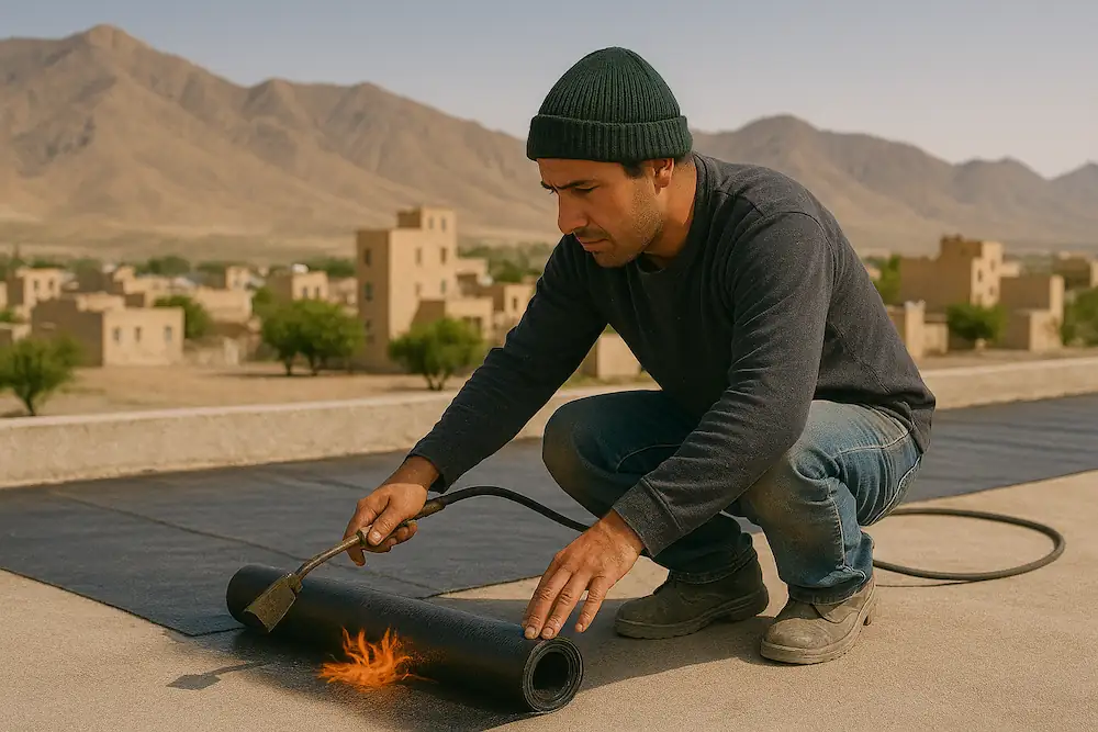 تصویر نصب ایزوگام در خوانسار