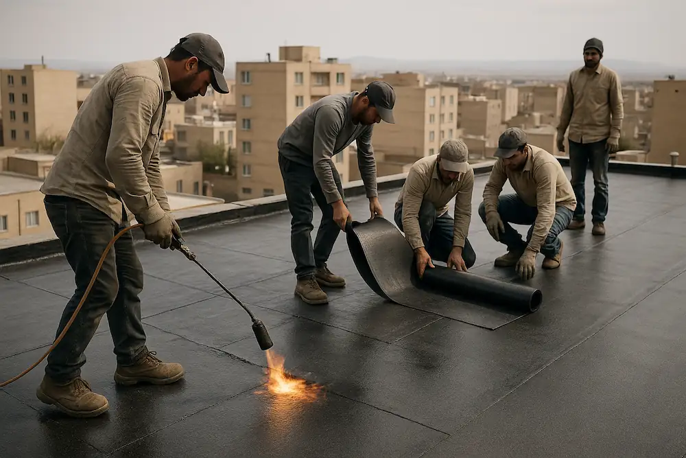 تصویر نصب ایزوگام در آبیک