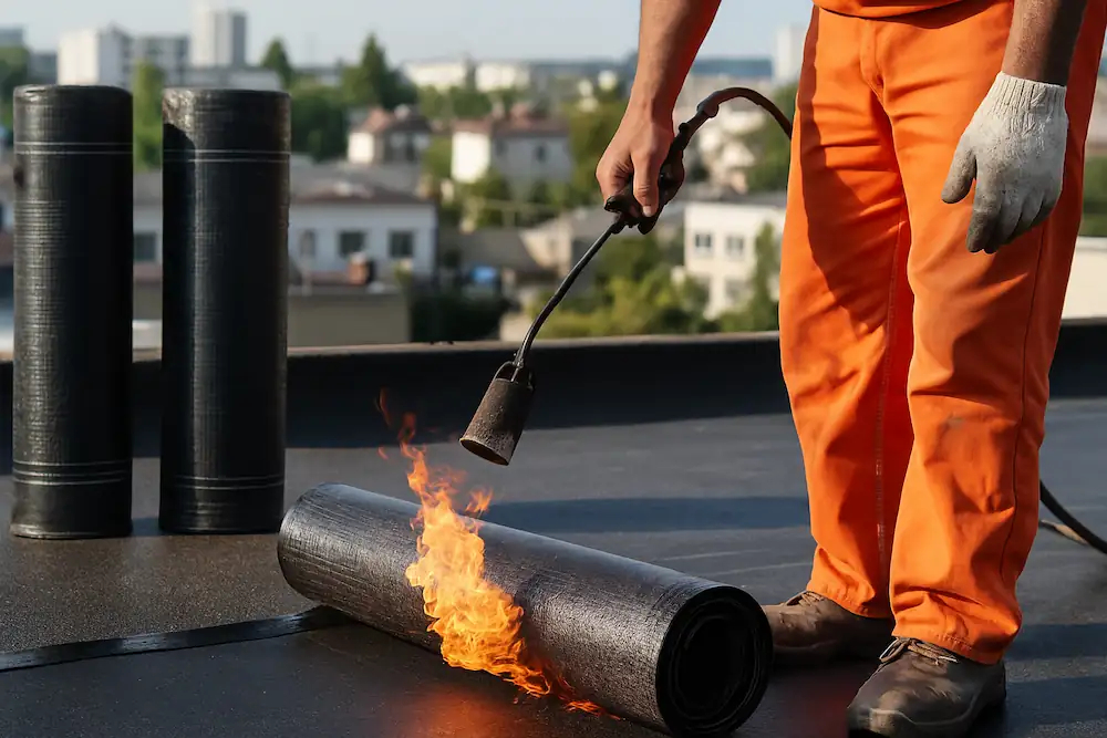 تصویر نصب ایزوگام در چهارباغ به صورت اصولی