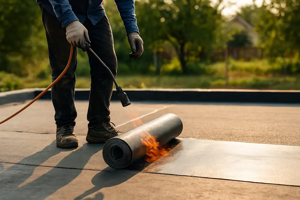 تصویر نصب ایزوگام در چهار باغ