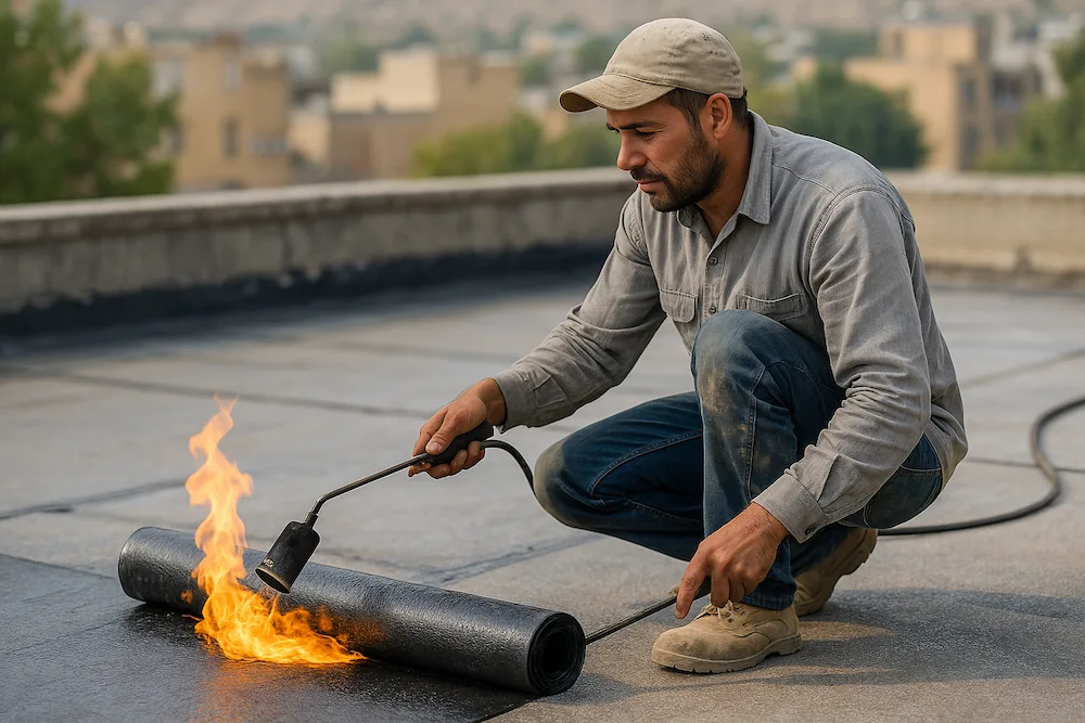 تصویر نصب ایزوگام در دره شهر