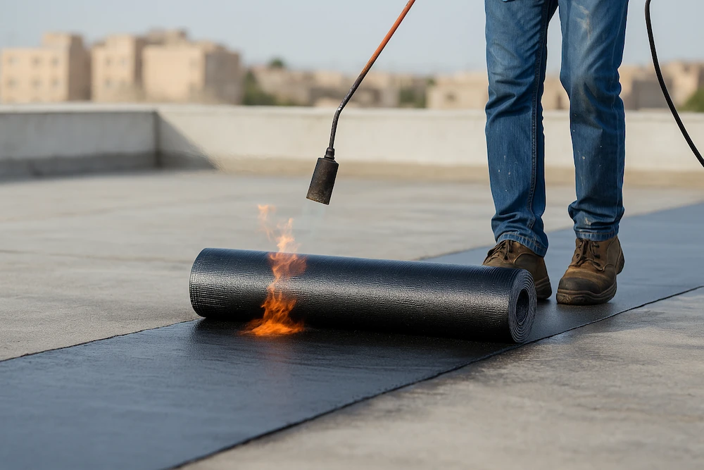 تصویر نصب ایزوگام در دلیجان