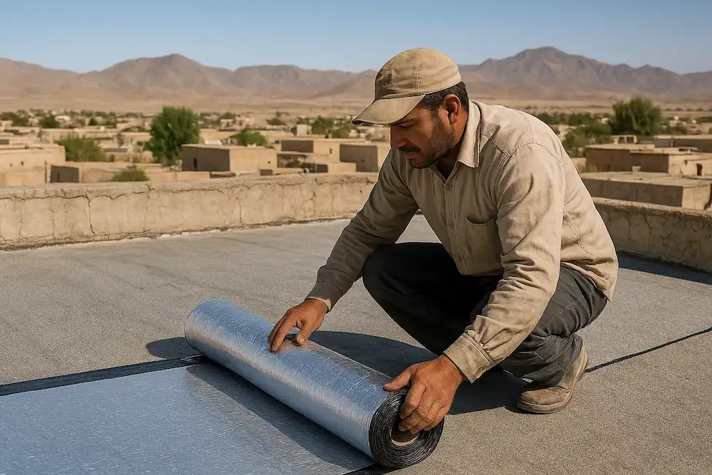 تصویر اجرا ایزوگام در گرمسار