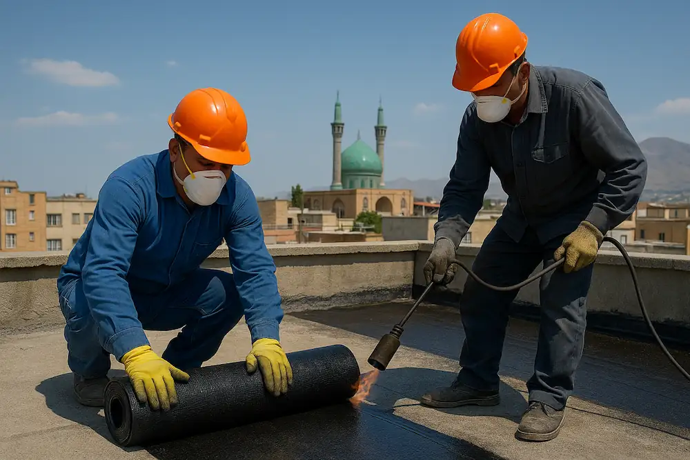 تصویر نصب ایزوگام در قزوین