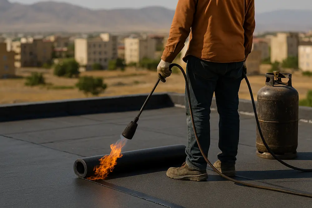 تصویر نصب ایزوگام در هشتگرد