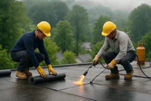 تصویر نصب ایزوگام در جویبار