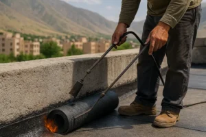 تصویر نصب ایزوگام در کوهسار