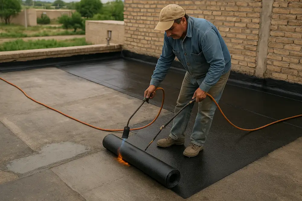 تصویر نصب ایزوگام در خمینی شهر