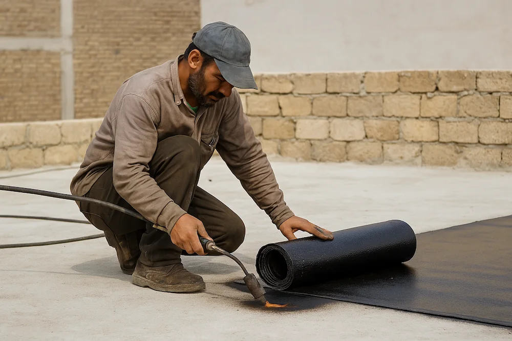 تصویر نصب ایزوگام در اشترینان