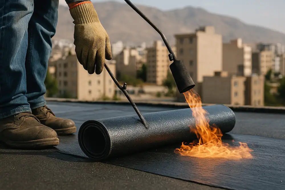 تصویر نصب ایزوگام در پردیس