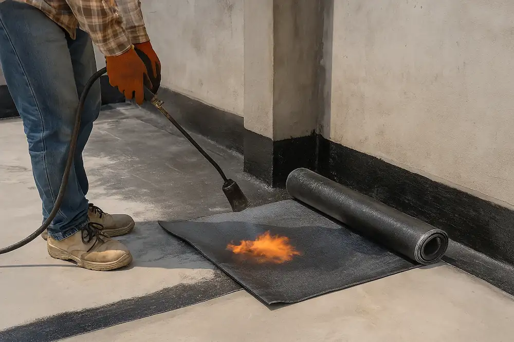 تصویر نصب ایزوگام در سواد کوه