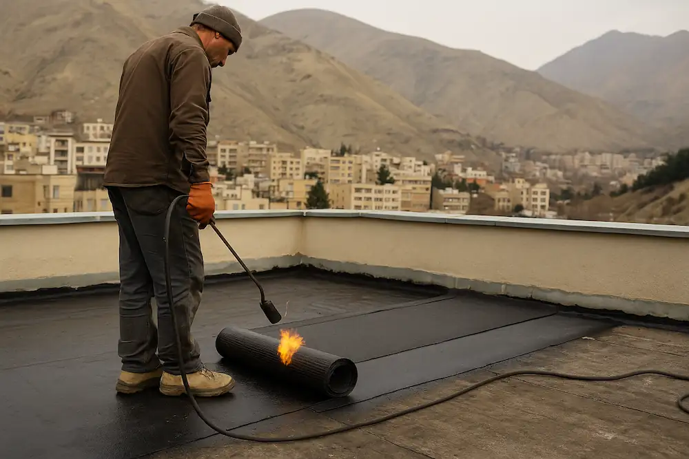 تصویر نصب ایزوگام در شمیرانات