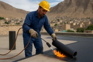 تصویر نصب ایزوگام در شیروان و چرداول