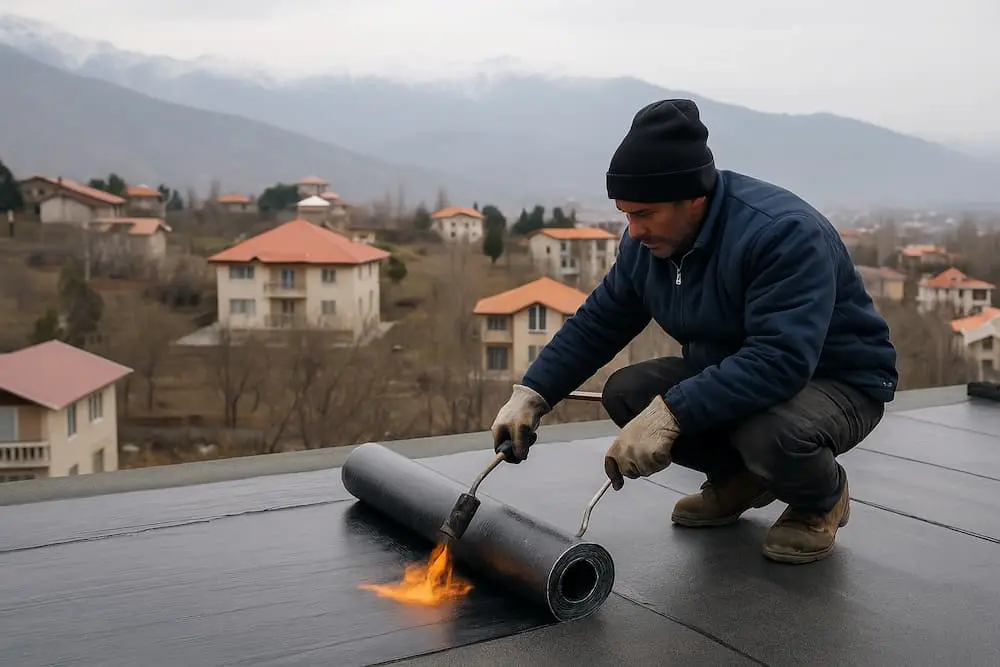 تصویر نصب ایزوگام در طالقان