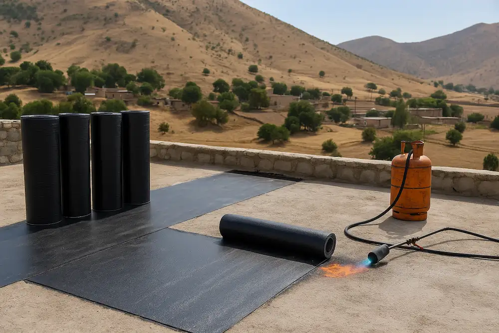 تصویر ابزار های نصب ایزوگام