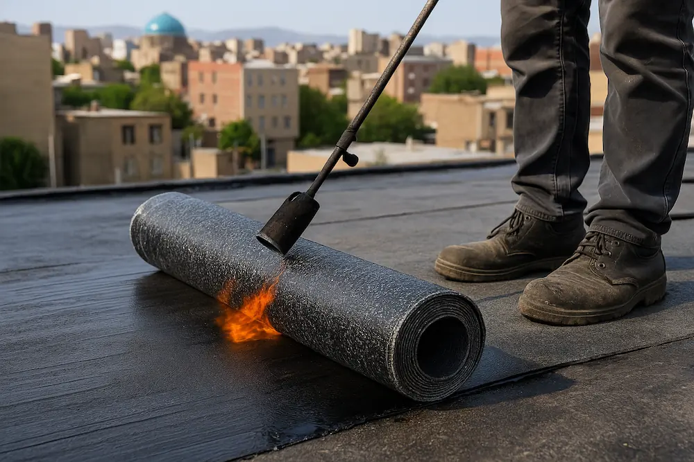 تصویر نصب ایزوگام در اردبیل