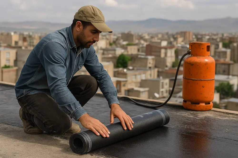 تصویر نصب ایزوگام در بیله سوار